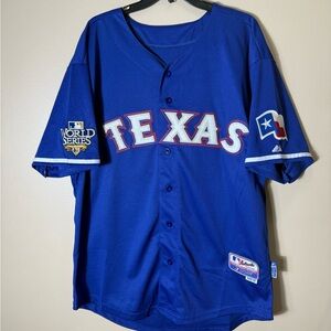 Josh Hamilton Texas Rangers Majestic Authentic Jersey XXL 2010 WS